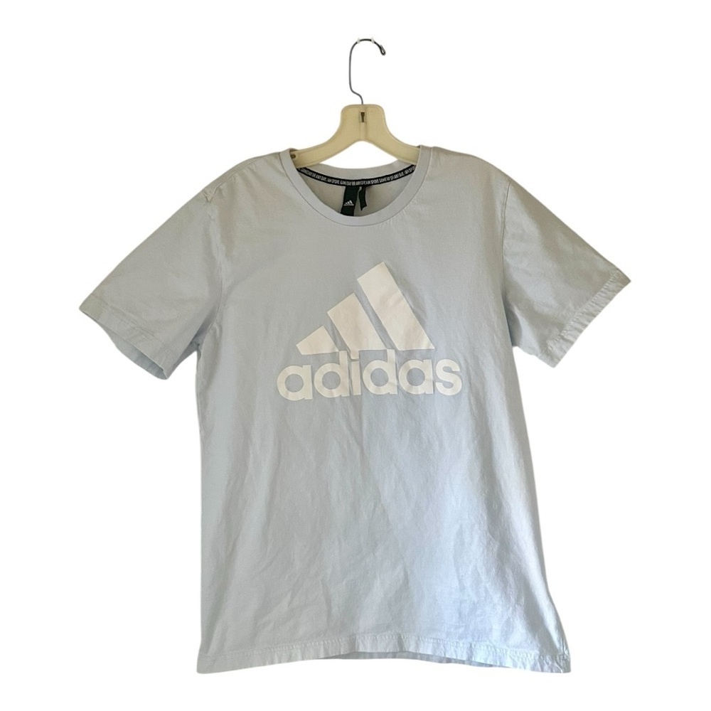 Adidas Men’s Shirt Short Sleeve Light Blue Size L